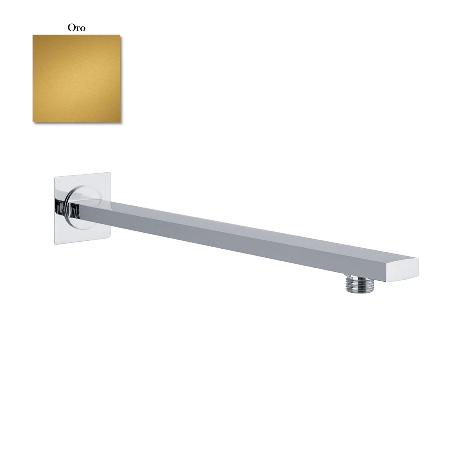 Braccio doccia rettangolare 35x12mm oro