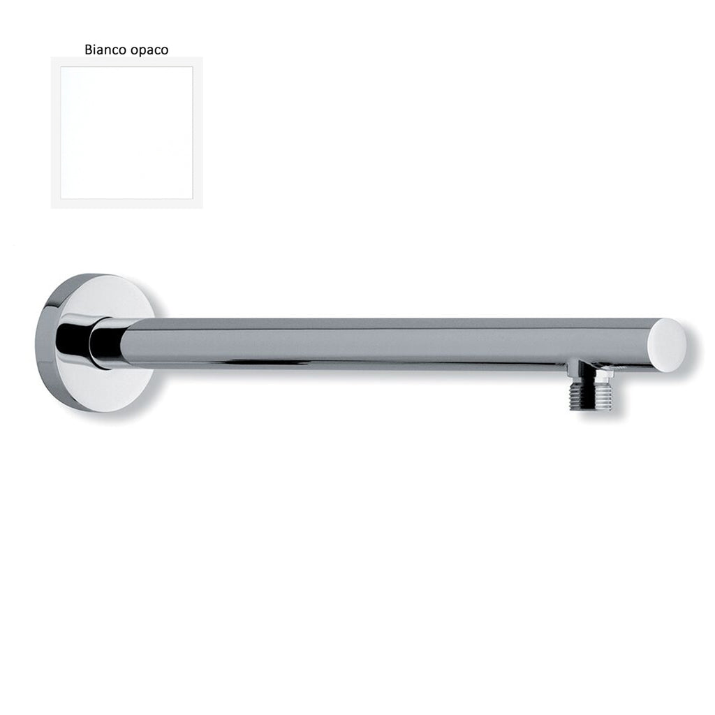 Braccio doccia lusso tondo diametro 25mm bianco opaco