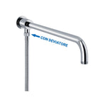 Braccio doccia diametro 20 mm con deviatore in ottone