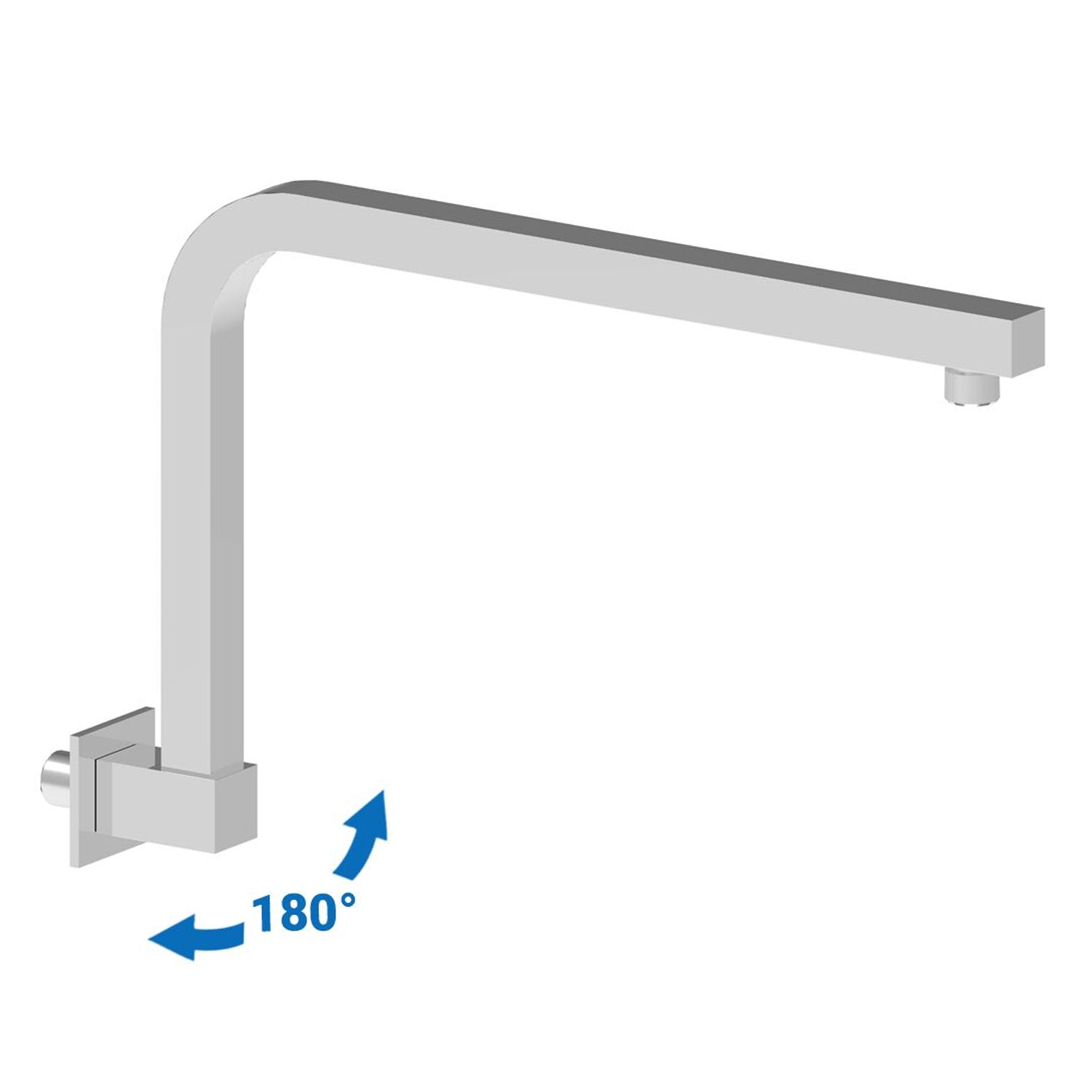 Braccio doccia 22x22mm girevole in ottone
