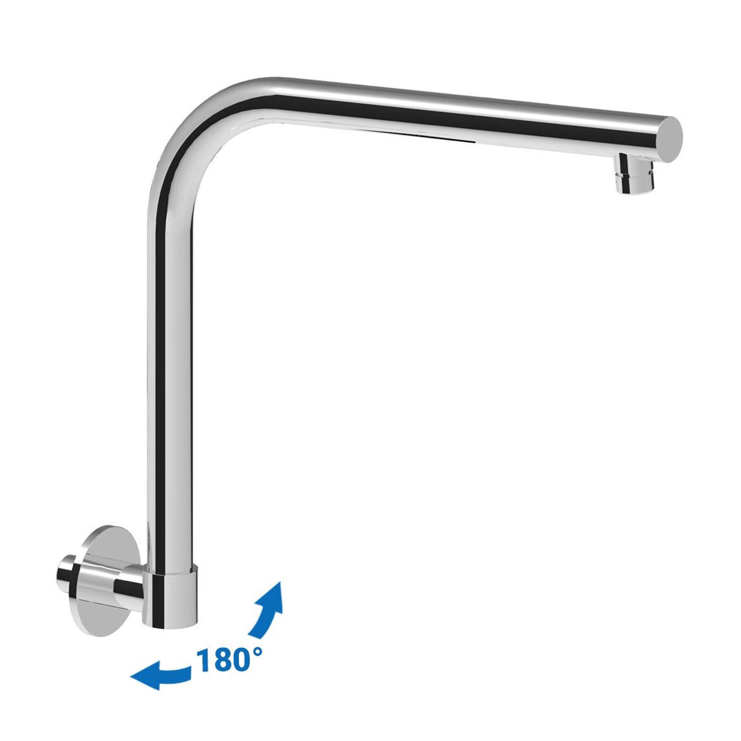 Braccio doccia tondo 25mm girevole in ottone