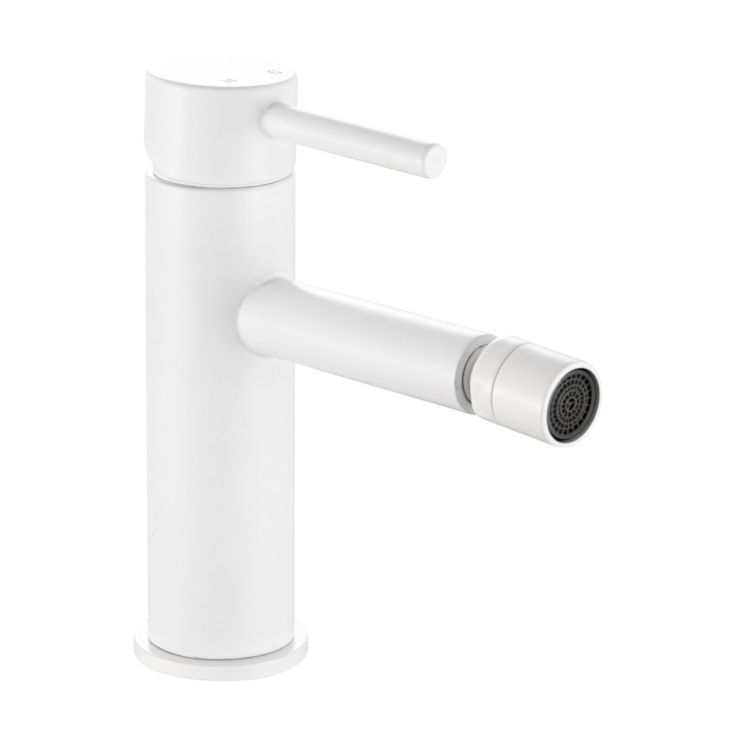 Miscelatore bidet serie Moon in ottone bianco opaco