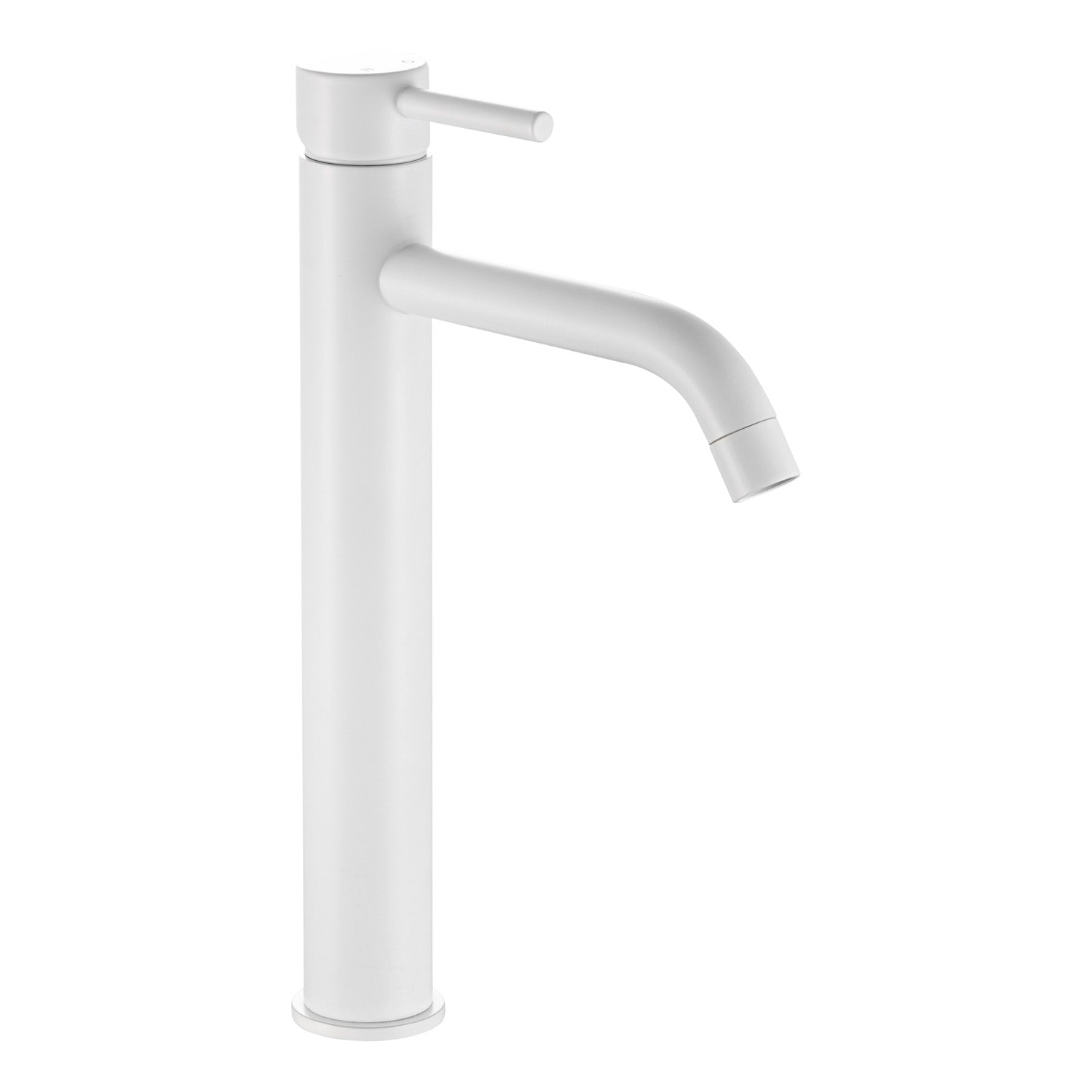 Miscelatore lavabo alto serie Moon in ottone bianco opaco