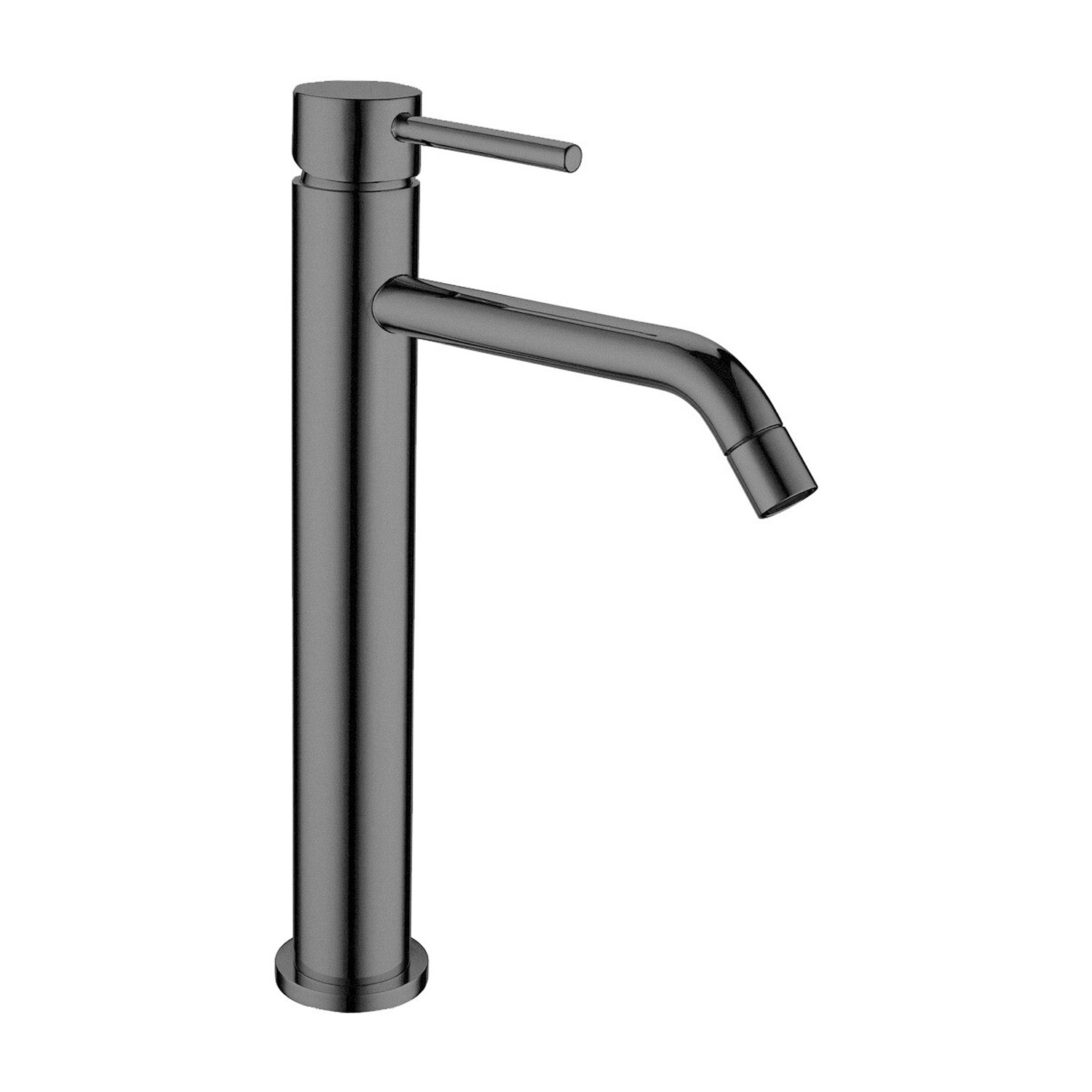 Miscelatore lavabo alto serie Moon in ottone nero opaco