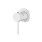 Coppia di miscelatori per lavabo incasso e bidet serie Moon in ottone bianco opaco