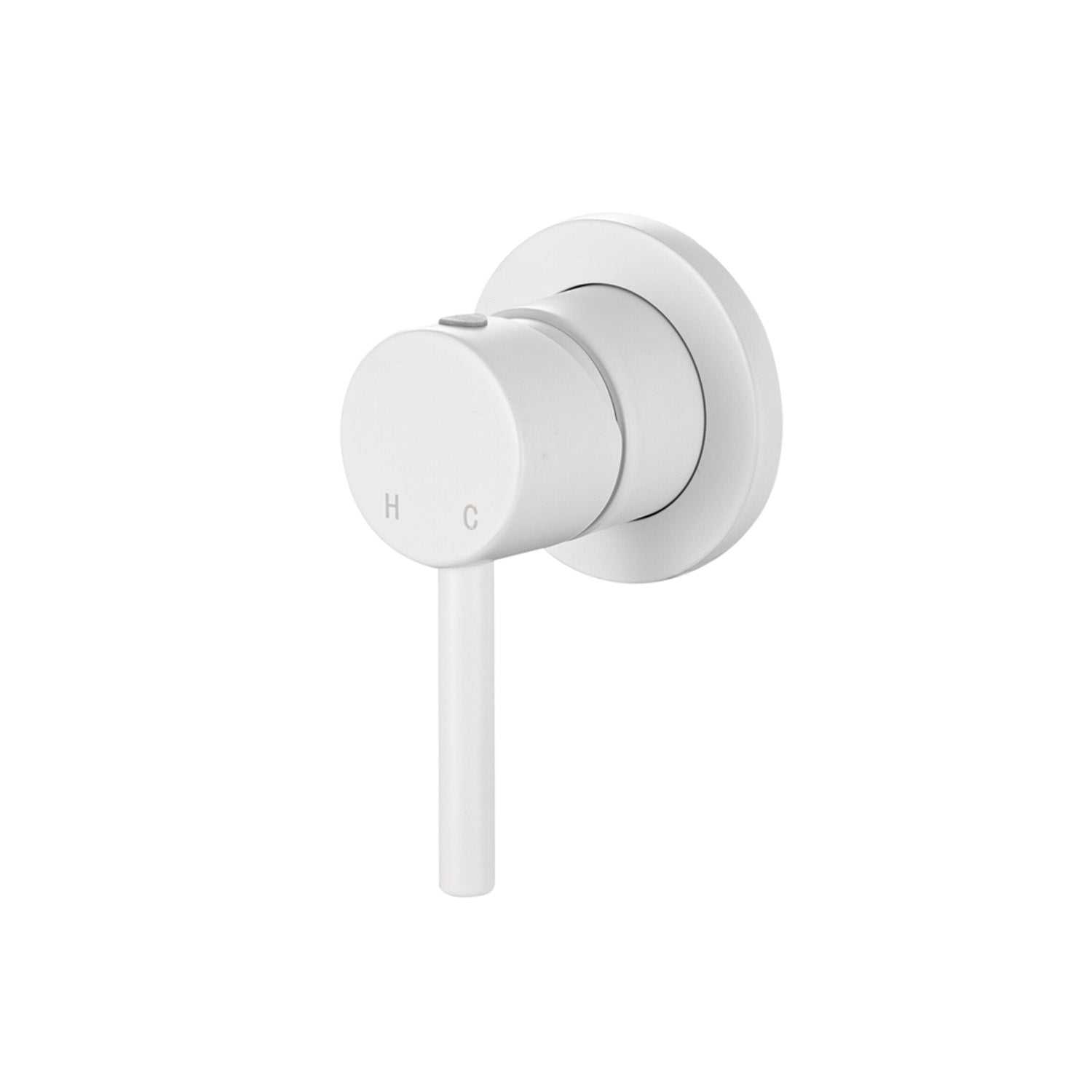 Coppia di miscelatori per lavabo incasso e bidet serie Moon in ottone bianco opaco