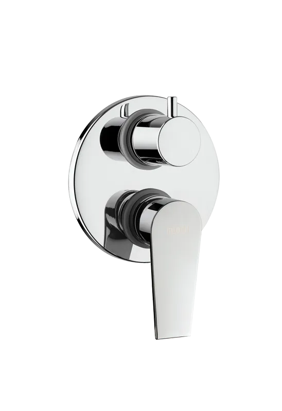 Set di rubinetti da bagno Lavabo Alto e Bidet con scarico e Doccia Incasso con Deviatore finitura  cromata collezione LOGOS+ di Mamoli Rubinetterie