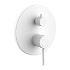 Miscelatore doccia ad incasso due vie con easy box Moon in ottone bianco opaco