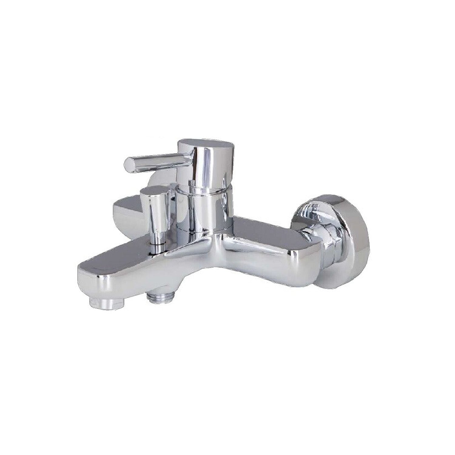 Miscelatore vasca Moon in ottone cromato