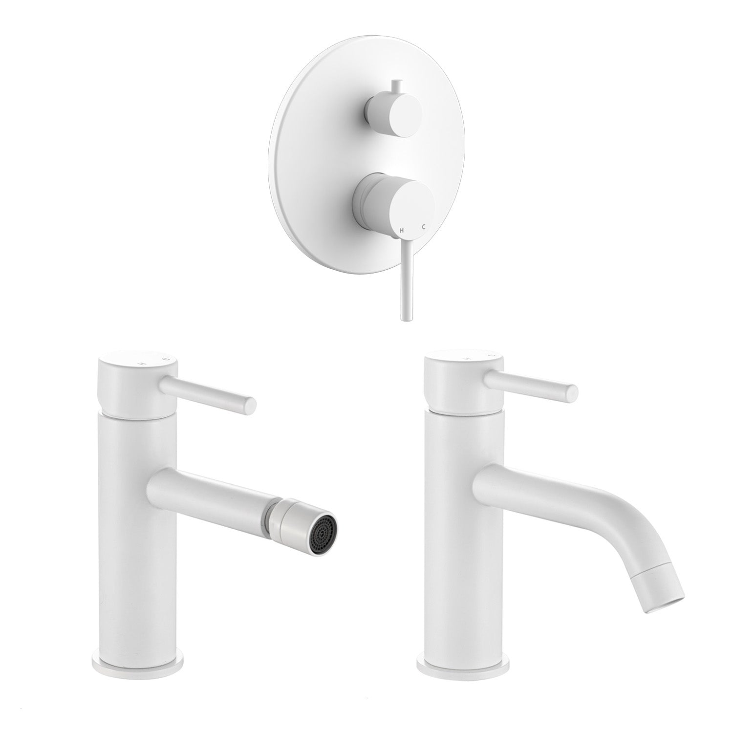 Composizione di miscelatori per lavabo