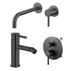 Composizione di miscelatori per lavabo incasso