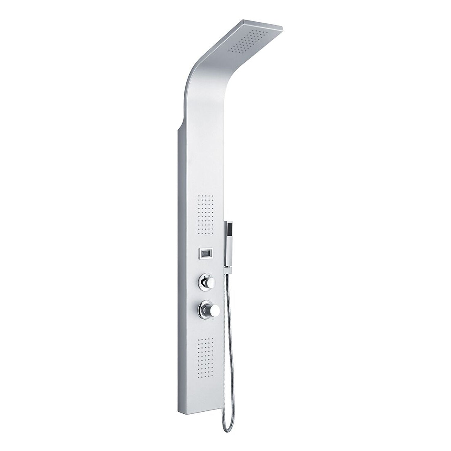 Colonna in acciaio multifunzione anticalcare con miscelatore e display temperatura