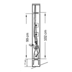 Colonna in acciaio anticalcare