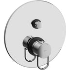 Kit Saliscendi doccia con miscelatore doccia a incasso e presa acqua tonda a muro