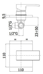Set saliscendi Level con portasapone