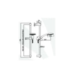 Set saliscendi con asta per doccia