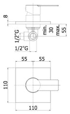 Set saliscendi con asta per doccia
