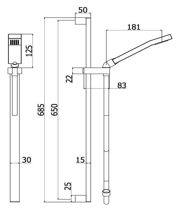 Set saliscendi Level con portasapone