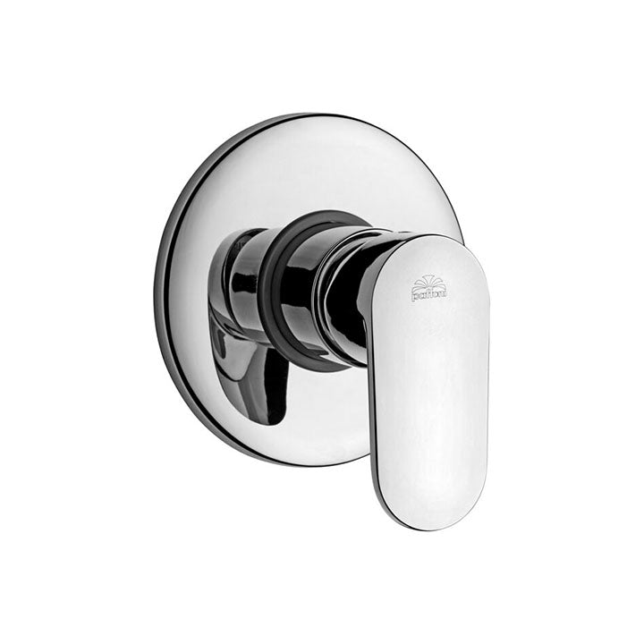 Set saliscendi con asta con miscelatore incasso ottone cromo lucido e presa d'acqua tonda a muro Paffoni