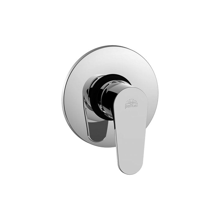 Set Saliscendi con asta Prestige con miscelatore doccia incasso Grenn e presa d'acqua tonda a muro Paffoni