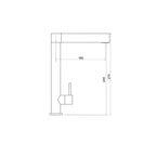 Miscelatore cucina canna a taglio in ottone cromato serie Saturno Keller taps