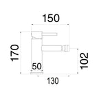 Composizione di miscelatori per lavabo alto