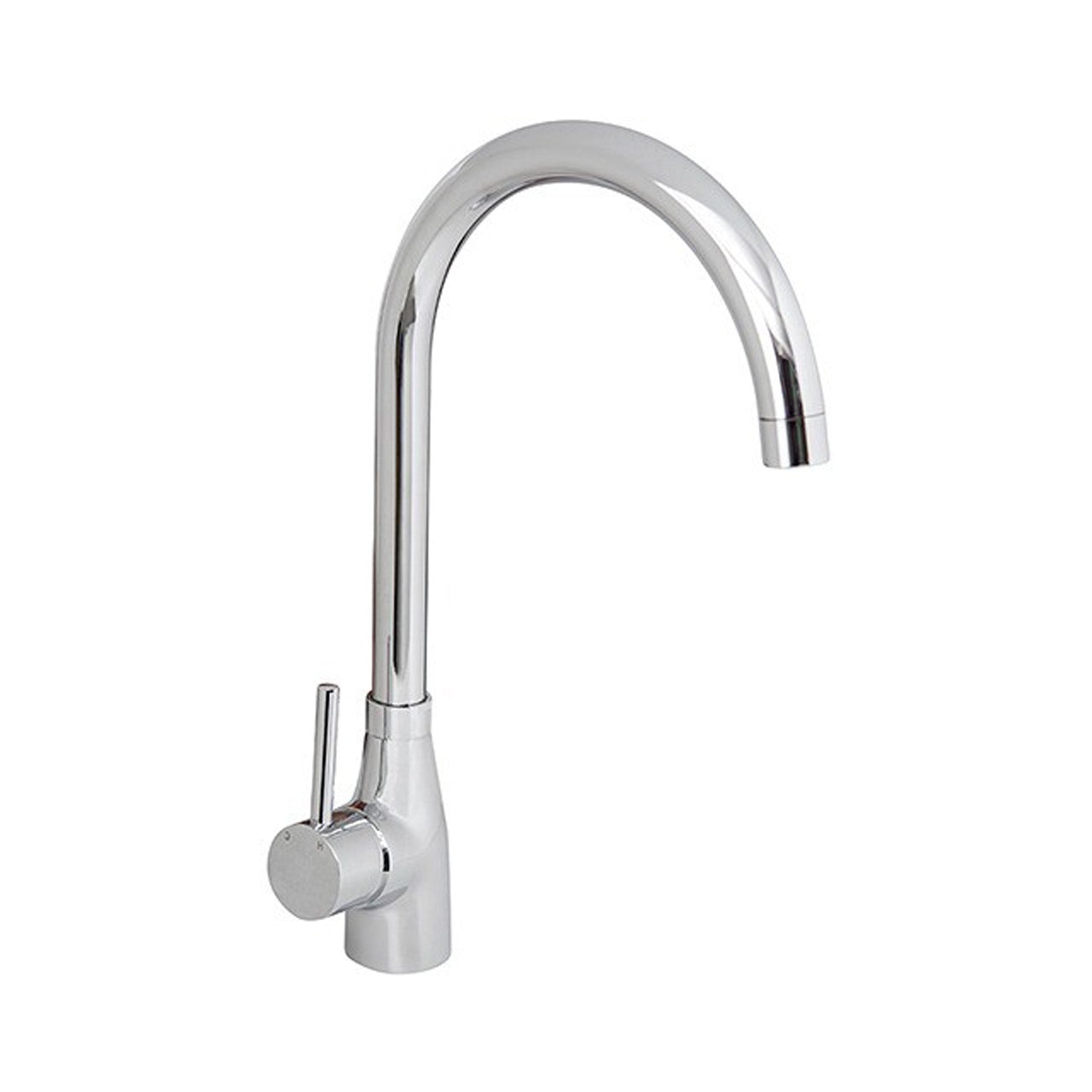 Miscelatore cucina canna girevole Moon in ottone cromato