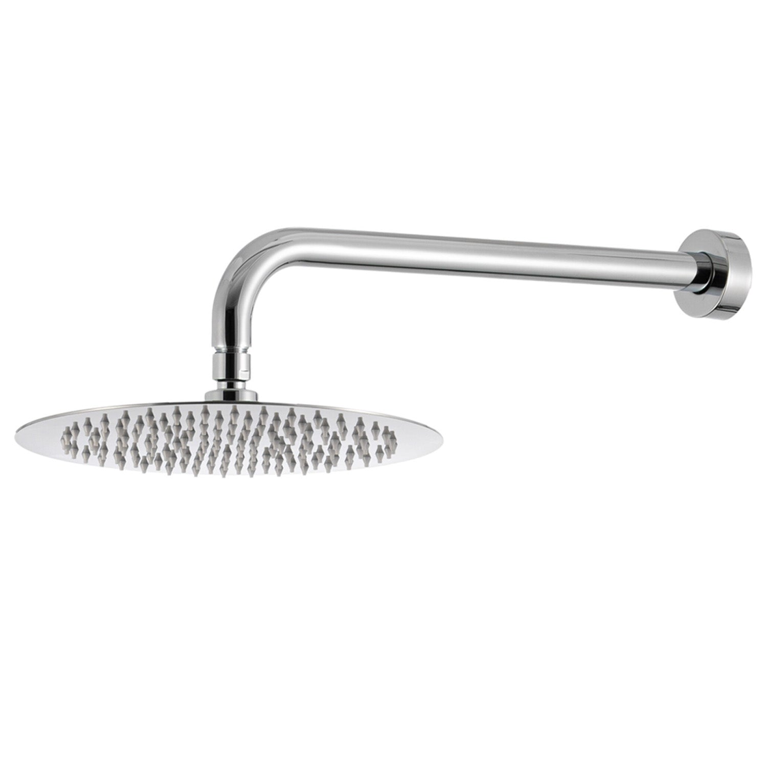 Kit doccia con incasso a una via e soffione tondo 250 mm in ottone cromato Moon