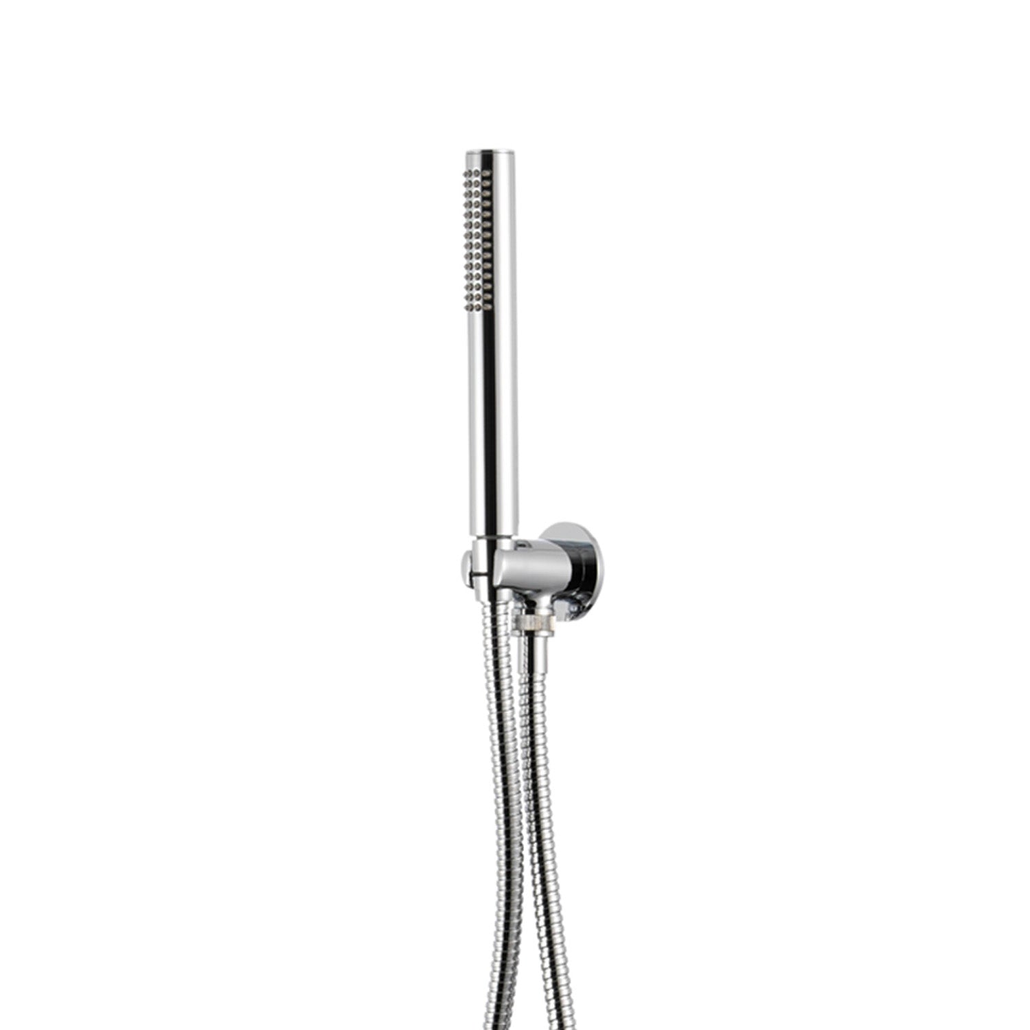 Kit doccia con incasso a due vie e soffione tondo 200 mm in ottone cromato Moon