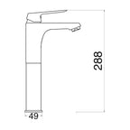 Miscelatore lavabo alto serie Echo in ottone cromato