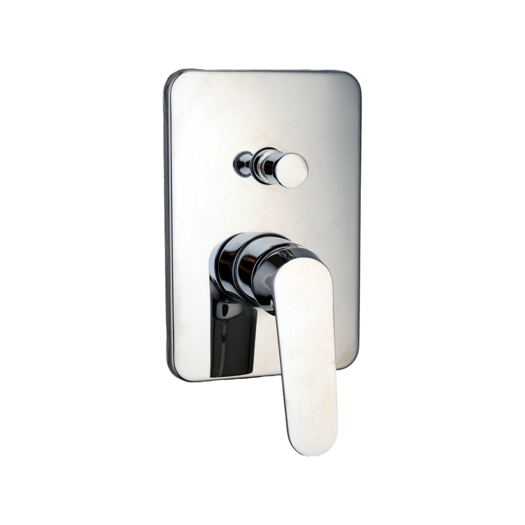Miscelatore doccia ad incasso due vie quadro Echo in ottone cromato