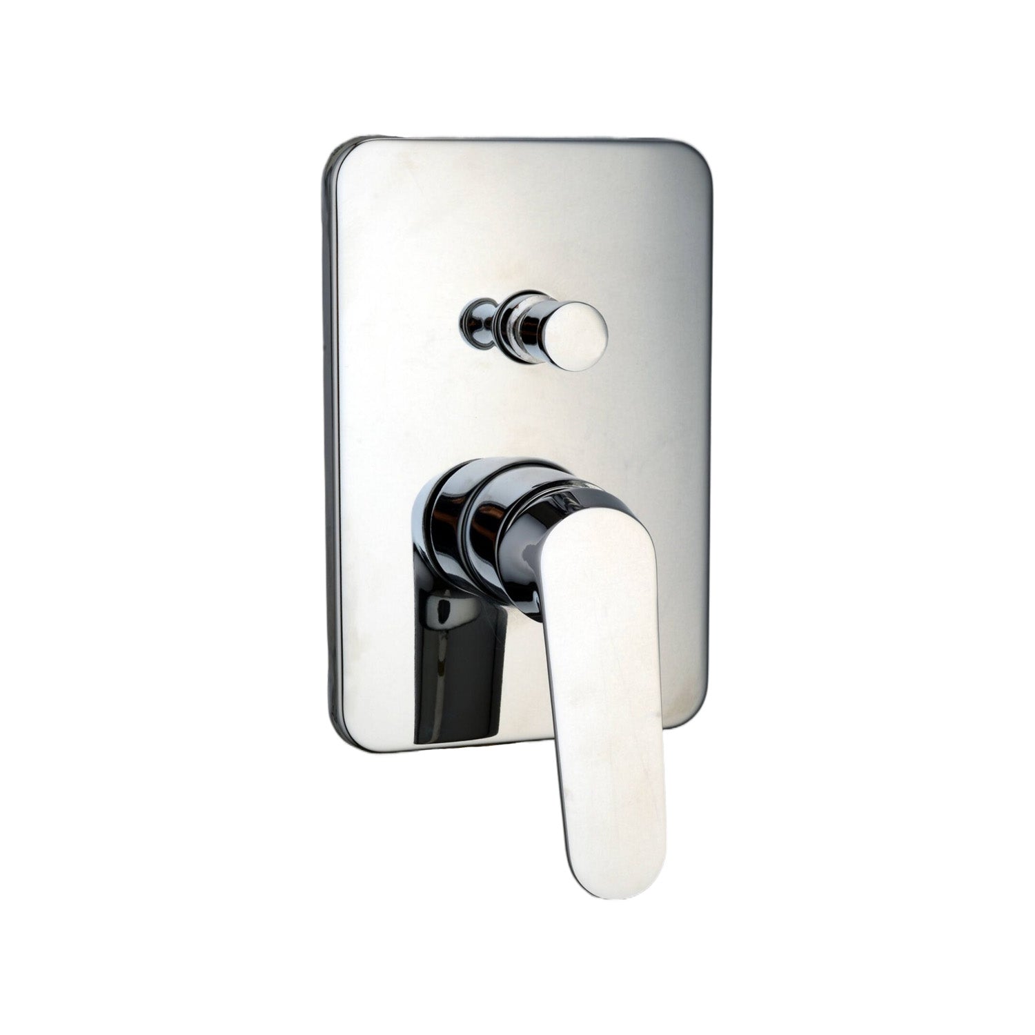 Miscelatore doccia ad incasso due vie quadro Echo in ottone cromato