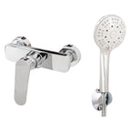 Miscelatore doccia esterno una via Echo in ottone cromato