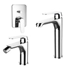 Composizione di miscelatori per lavabo alto