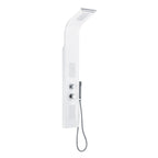 Colonna doccia bianco multifunzione anticalcare con miscelatore e getto a cascata