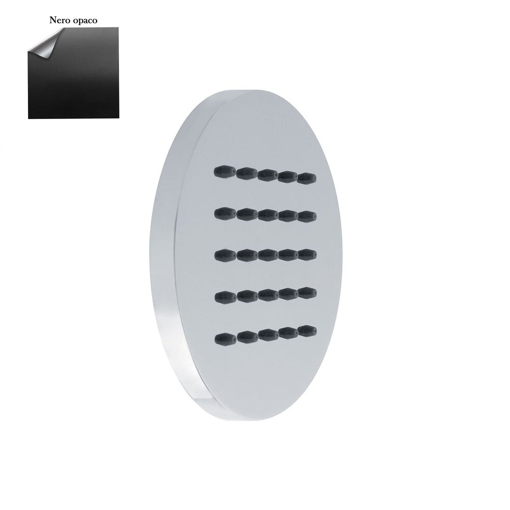 Soffione body jet a parete 100mm in ottone nero