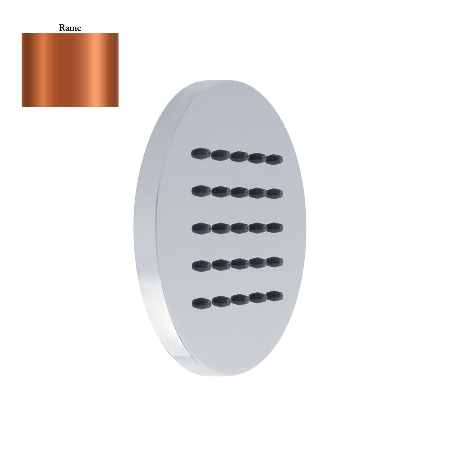Soffione body jet a parete 100mm in ottone rame
