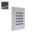Soffione body jet a parete quadro 100mm in ottone cromo nero