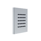Soffione body jet a parete quadro 100mm in ottone