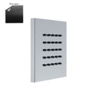 Soffione body jet a parete quadro 100mm in ottone nero