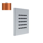 Soffione body jet a parete quadro 100mm in ottone rame