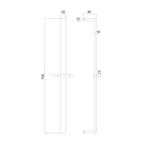 Saliscendi in ottone 10x30mm doccia Glamour e flessibile nichel opaco