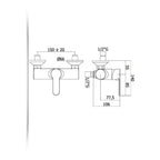 Miscelatore doccia a muro modello BLU168CR esterno 1/2' Paffoni