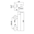 Miscelatore Doccia Esterno modello JK168CR Cromo - Paffoni