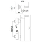 Miscelatore doccia esterno serie Berry modello Br168cr cromo - Paffoni