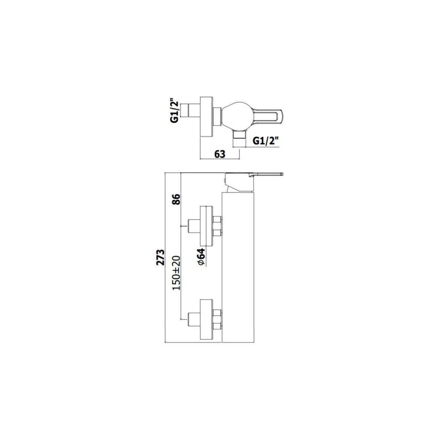 Miscelatore doccia Paffoni serie West - Cromato