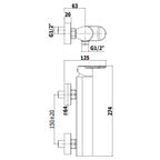 Miscelatore doccia esterno serie Candy modello Ca168cr cromo Paffoni