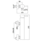 Miscelatore doccia esterno serie Stick modello Sk168cr cromo Paffoni