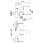 Miscelatore doccia esterno serie Green modello Gr168cr senza doccetta Paffoni