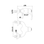 Miscelatore doccia esterno monocomando serie Flavia modello FA168cr cromo Paffoni